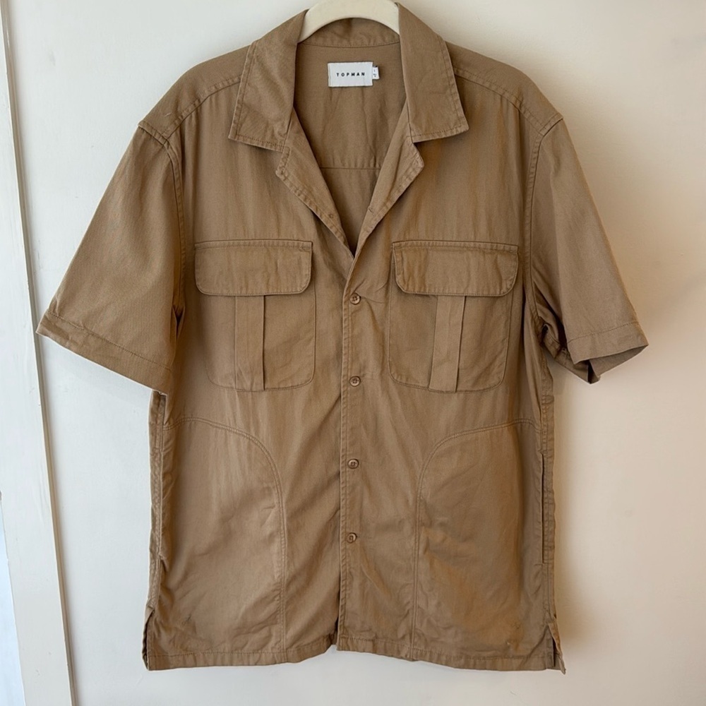 Topman Short Sleeve Button Down Shirt Size S